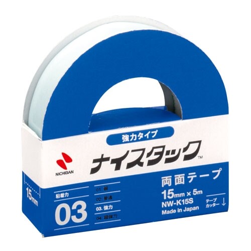 【1000円以上お買い上げで送料無料♪】ニチバン ナイスタック 強力タイプ 小巻 巾15mm×5m NW-K15S - メール便発送のサムネイル