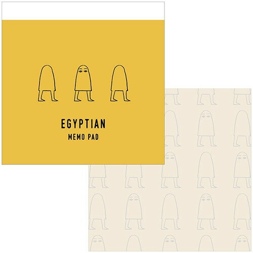 EGYPTIAN エジプシャン メモパッド medjed メジェド イエロー 100ページ 透け感 エジプト 神 かわいい エルコミューン - メール便発送