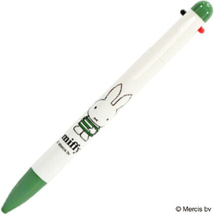 Rakuten - 【1000円以上お買い上げで送料無料♪】ミッフィー 3色ボールペン 0.7mm グリーン 黒/赤/青 シンプル 北欧 ブルーナ かわいい クツワ - メール便発送