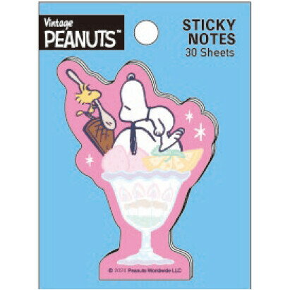 【1000円以上お買い上げで送料無料♪】スヌーピー ヴィンテージ ピーナッツ ダイカット付箋 パフェ 30枚..