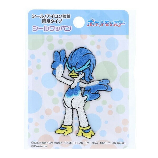 【1000円以上お買い上げで送料無料♪】ポケットモンスター シールワッペン ウェルカモ シール・アイロン両用 帽子 バッグ スマホ 目印 入園 入学 稲垣服飾 - メール便発送