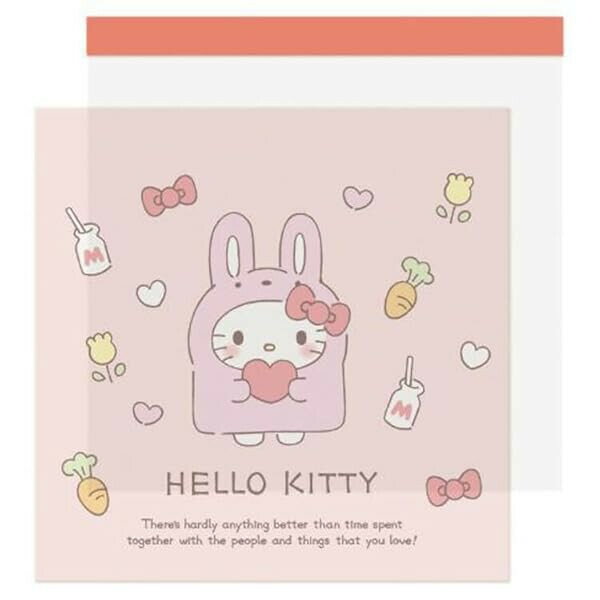 【1000円以上お買い上げで送料無料♪】エムプラン サンリオ スクエアメモ サンリオキャラクターズ 着ぐるみタイム ハローキティ - メール便発送