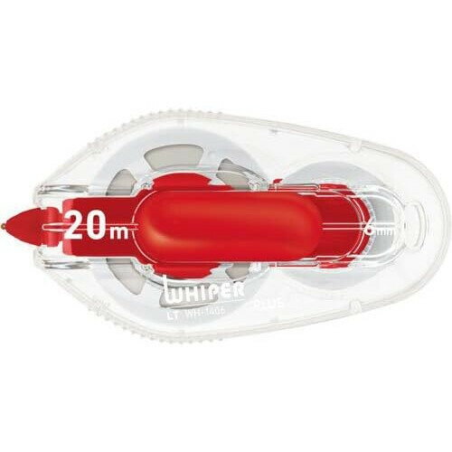 【1000円以上お買い上げで送料無料♪】プラス 修正テープ ホワイパーLT レッド WH-1406 幅6mm 長さ20m 大容量 使い切り - メール便発送