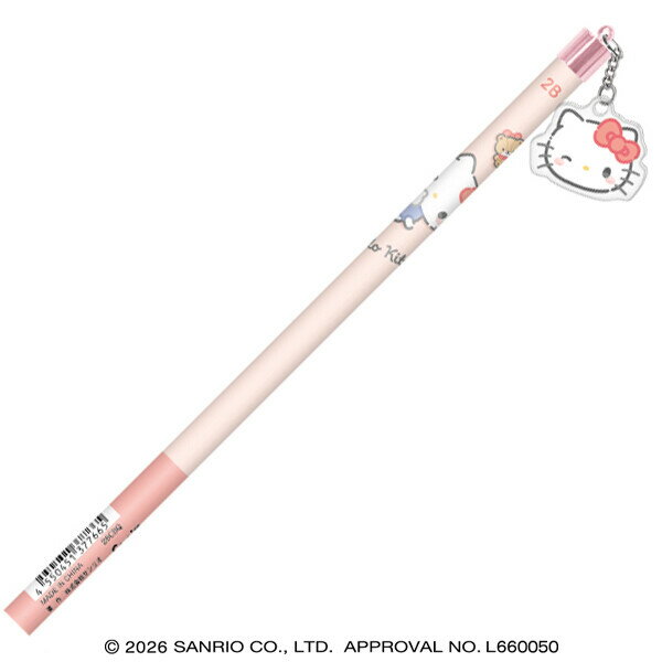 Rakuten - 【1000円以上お買い上げで送料無料♪】ハローキティ アクリルチャーム付 鉛筆 2B ぷっくり 樹脂盛り 卒園 入学 プチギフト かわいい サンリオ クラックス - メール便発送
