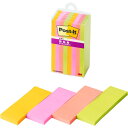 【1000円以上お買い上げで送料無料♪】ポストイット 付箋 強粘着 ふせん マルチカラー 75×25mm 45枚 4色 各2パッド クリアケース 500SS-MC-6N - メール便発送