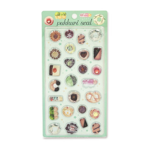 【1000円以上お買い上げで送料無料♪】ワールドクラフト ぷっくりシール cookie - メール便発送