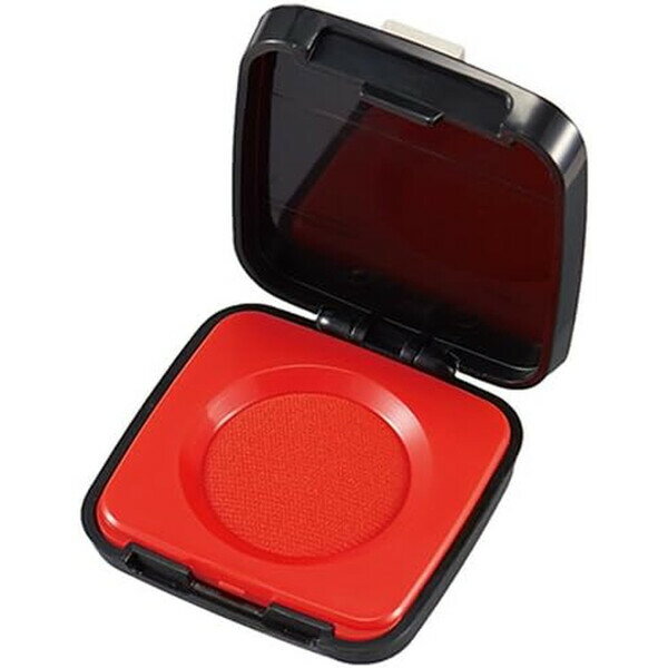 【1000円以上お買い上げで送料無料♪】マックス コンパクト朱肉 瞬乾朱肉プレミオ 20号 携帯サイズ 黒 S..