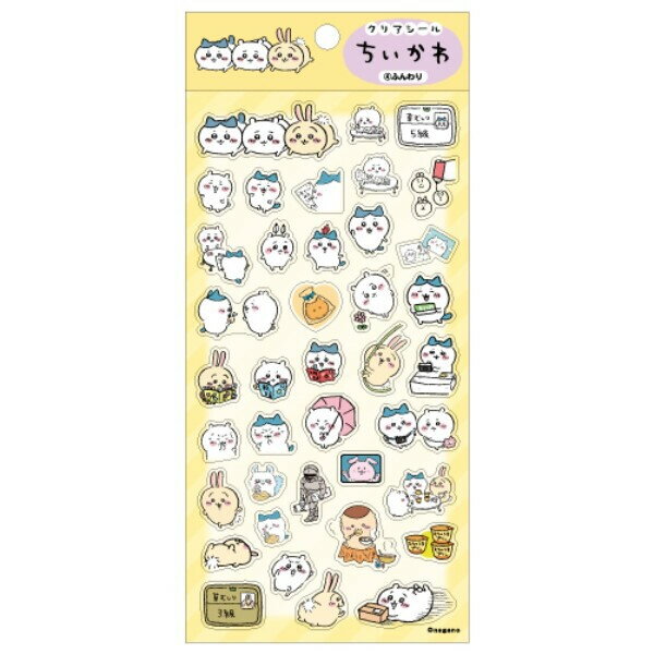 【1000円以上お買い上げで送料無料♪】ちいかわ クリアシール ふんわり ハチワレ うさぎ PET素材 透明 手帳 デコ 人気 SNS アニメ かわいい エンスカイ - メール便発送のサムネイル