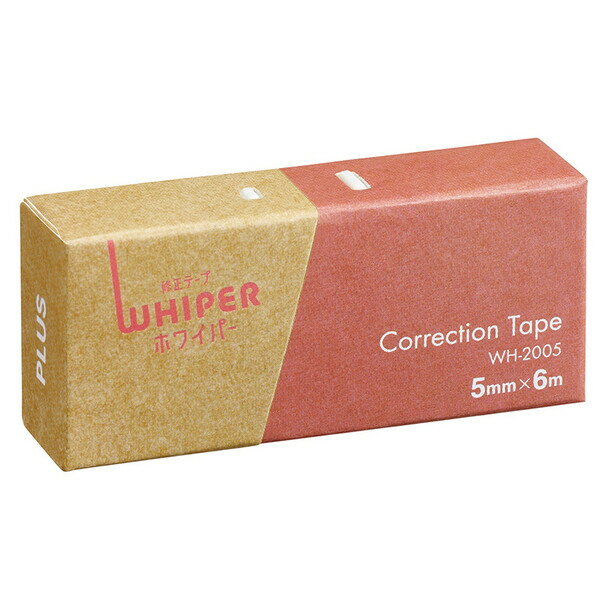 【1000円以上お買い上げで送料無料♪】紙ケース入り修正テープ ホワイパー ピンク 5mm幅 6m巻 使い切り..