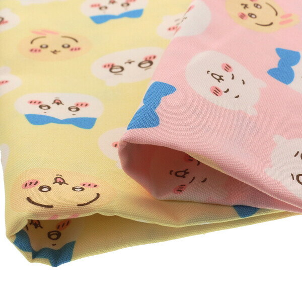 【送料無料】【オックス】 生地 ちいかわ フェイス 幅約110cm 約100cm カットクロス ハチワレ うさぎ SNS人気 かわいい ハンドメイド - メール便発送