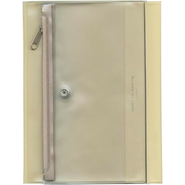 【送料無料】ダイゴー isshoni. ペンケース付ノートカバー リサイクルPVC B6 ベージュ N1929 - メール便発送