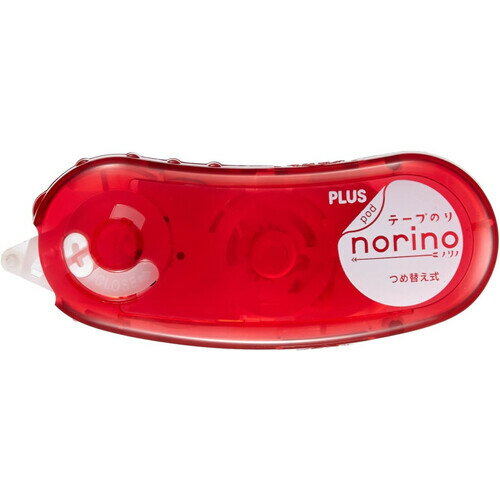 【1000円以上お買い上げで送料無料♪】プラス テープのり ノリノポッド 強力に貼れる 8.4mm×10m レッド TG-1122 - メール便発送