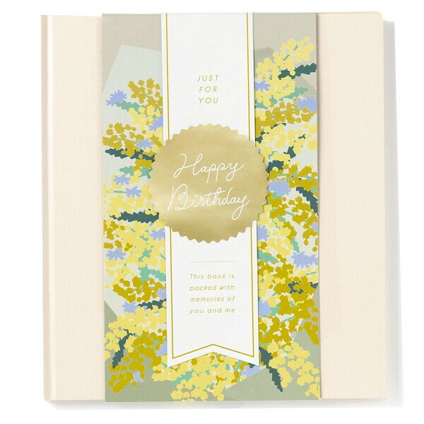 【送料無料】GIFT WRAPPING ALBUM ギフト ラッピング アルバム Lサイズ ミモザ 花束 写真 思い出 かわいい いろは出版 - メール便発送