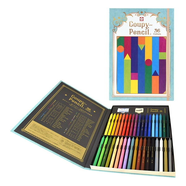 Crayons - 【送料無料】サクラクレパス クーピーペンシル 36色セット ブック型ケース入 - メール便発送