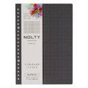 【送料無料】NOLTY notebook kukuru A5 ノート ミシン目入り方眼3.5mm 表紙/ブラック 紙/ホワイト 20穴 日本能率協会 - メール便発送