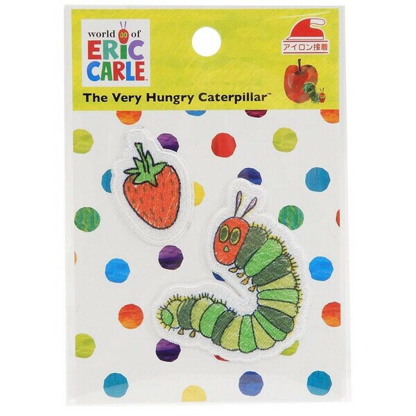 Rakuten - 【1000円以上お買い上げで送料無料♪】パイオニア はらぺこあおむし ワッペン ミニ アイロンパッチ 2枚セット いちご エリックカール - メール便発送