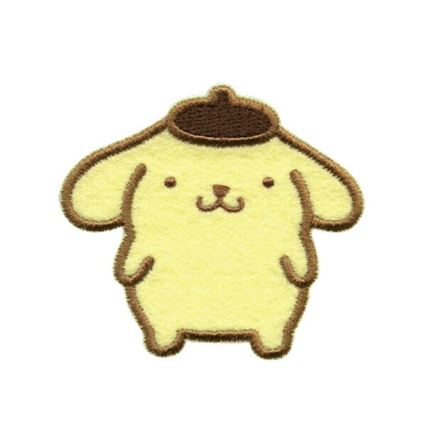 【1000円以上お買い上げで送料無料♪】サンリオキャラクターズ ワッペン ポムポムプリン 6×5.4cm アイロ..