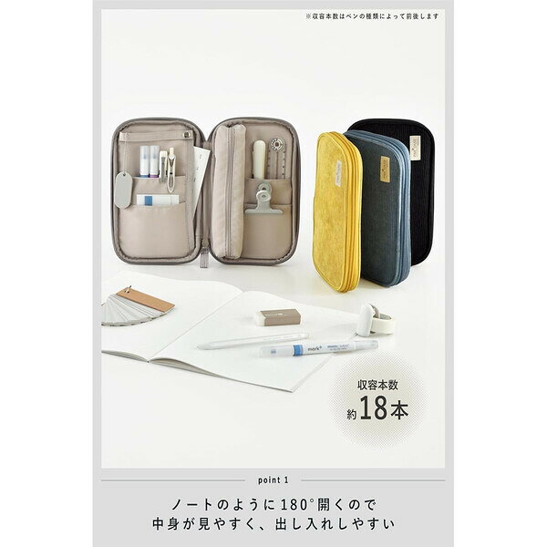 【送料無料】コクヨ 筆箱 ポーチ ペンケース パンケース ブルー - メール便発送 clipps-10389572 Clips クリップス サンプル画像2