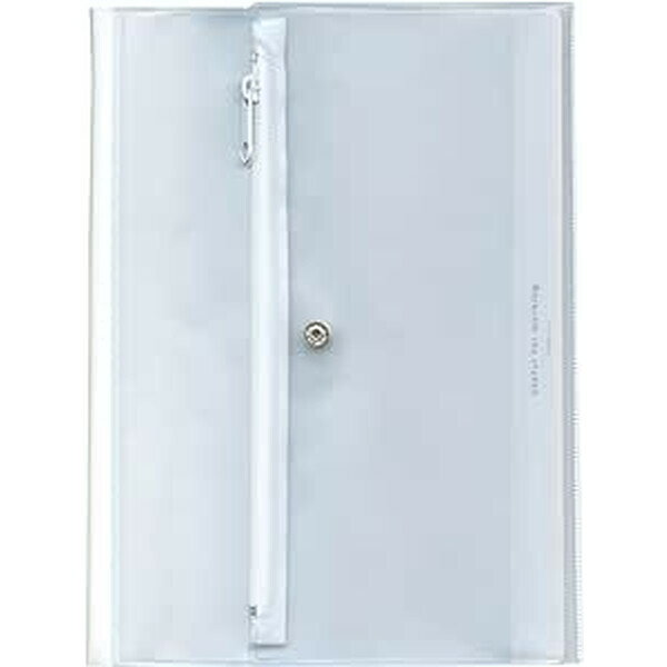 【送料無料】ダイゴー isshoni. ペンケース付ノートカバー リサイクルPVC A5 ホワイト N1938 - メール便発送