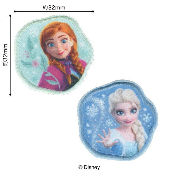 【1000円以上お買い上げで送料無料♪】パイオニア サンリオ アイロン・シール両用接着ワッペン アナと雪の女王 アイロン・シール両用 - メール便発送