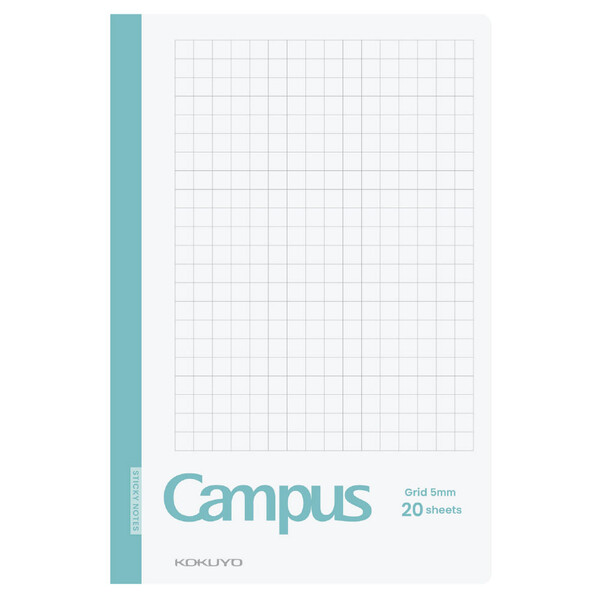 【1000円以上お買い上げで送料無料♪】キャンパス 教科書やプリントにもっと書き足せるノートふせん 表紙カバー付 方眼罫 大 20枚 ミシン目 付箋 勉強 コク...