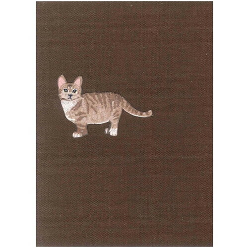 【1000円以上お買い上げで送料無料♪】ブックカバー リアルアニマル刺繍 A ネコ 文庫本 A6サイズ 厚さ2cmまで 猫 ねこ 読書 布 生地 ギフト かわい...