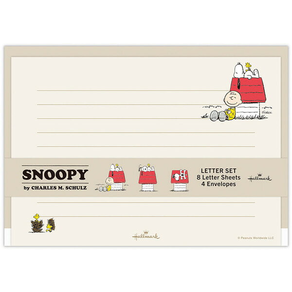 商品名スヌーピー レターセット Happiness is Red ベージュ ハウス 便箋 封筒 手紙 かわいい PEANUTS ホールマーク説明スヌーピーの身の回りにある大事な赤いもの「Happiness is Red」デザインコレクション♪封筒&便箋「レターセット」です。キャラクターではないけれど、PEANUTSの名脇役ともいえるさまざまな赤いもの。そんな「赤」とともに過ごす、スヌーピーの楽しくて幸せな毎日を切り取りました。表情やポーズが魅力的なスヌーピーのアートを膨大な数のコミックからチョイスしました。封筒は、ハガキが入る大きさ。【サイズ】封筒=約W114×H162mm【内　容】レター×8枚、封筒×4枚【仕　様】横罫入、両面デザイン品番849177この商品について 必ずご確認ください配送についてメール便での配送になります。→ご利用の際は必ずお読みください 送料について ご注文合計額が￥1000 (税込)以上で、全国一律『送料無料』です。 →詳細はこちら返品→返品・交換・キャンセルについて※メール便は、日時指定、代金引換、ギフトラッピング・熨斗サービスに対応しておりません。
