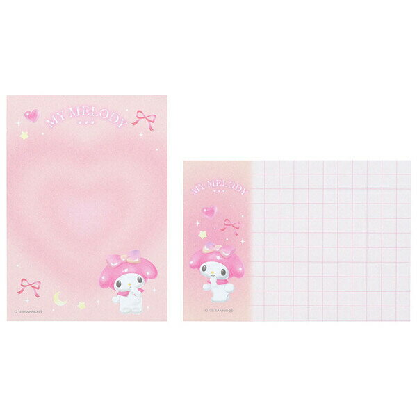 【1000円以上お買い上げで送料無料♪】マイメロディ メモミニ ドリーム 2柄×各40枚 ピンク ハート PET表紙 伝言 50周年 人気 かわいい サンスター文具 - メール便発送