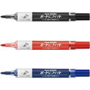 【1000円以上お買い上げで送料無料♪】ぺんてる ホワイトボードマーカー ボードにフィット 中字 3色セット - メール便発送