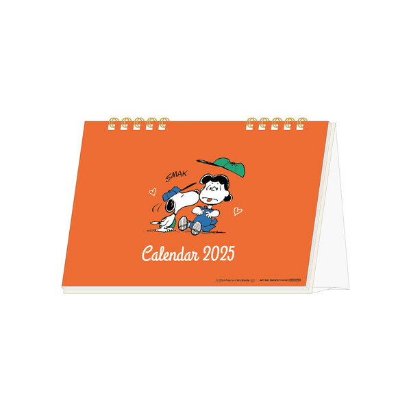 【送料無料】サンスター文具 2025年 卓上 デスクカレンダースヌーピー ヴィンテージ - メール便発送