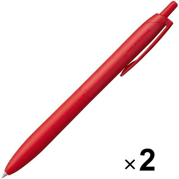 樂天商城 - 【1000円以上お買い上げで送料無料♪】ジェットストリーム JETSTREAM シングル Lite touch ink搭載 0.5mm 赤 単色 油性ボールペン 新開発インク 三菱鉛筆 2本セット - メール便発送
