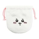 【送料無料】フェイス巾着 ちいかわ かわいい キャラクター 女の子 男の子 ふわふわ 小物入れ コスメ入れ - メール便発送