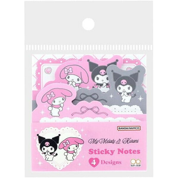 商品名マイメロディ&クロミ ダイカットブロック付箋 リボン 4柄×各15枚 ピンク ハート 周年 人気 かわいい サンスター文具説明デビュー50周年の「マイメロディ」、20周年の「クロミ」♪特別な周年イヤーと記念した、とびきりキュートなステーショナリーシリーズ。ピンク×黒のラブリーな「リボン」柄です。ダイカットがかわいい「ブロック付箋」です。4柄×各15枚とたっぷり使えます。好きな柄から選べるのも嬉しい!【サイズ】約W69×H69×7mm【重　量】約48g【材　質】紙【枚　数】4柄×各15枚 (計60枚)【生産国】日本品番S2851881この商品について 必ずご確認ください配送についてメール便での配送になります。→ご利用の際は必ずお読みください 送料について ご注文合計額が￥1000 (税込)以上で、全国一律『送料無料』です。 →詳細はこちら返品→返品・交換・キャンセルについて※メール便は、日時指定、代金引換、ギフトラッピング・熨斗サービスに対応しておりません。