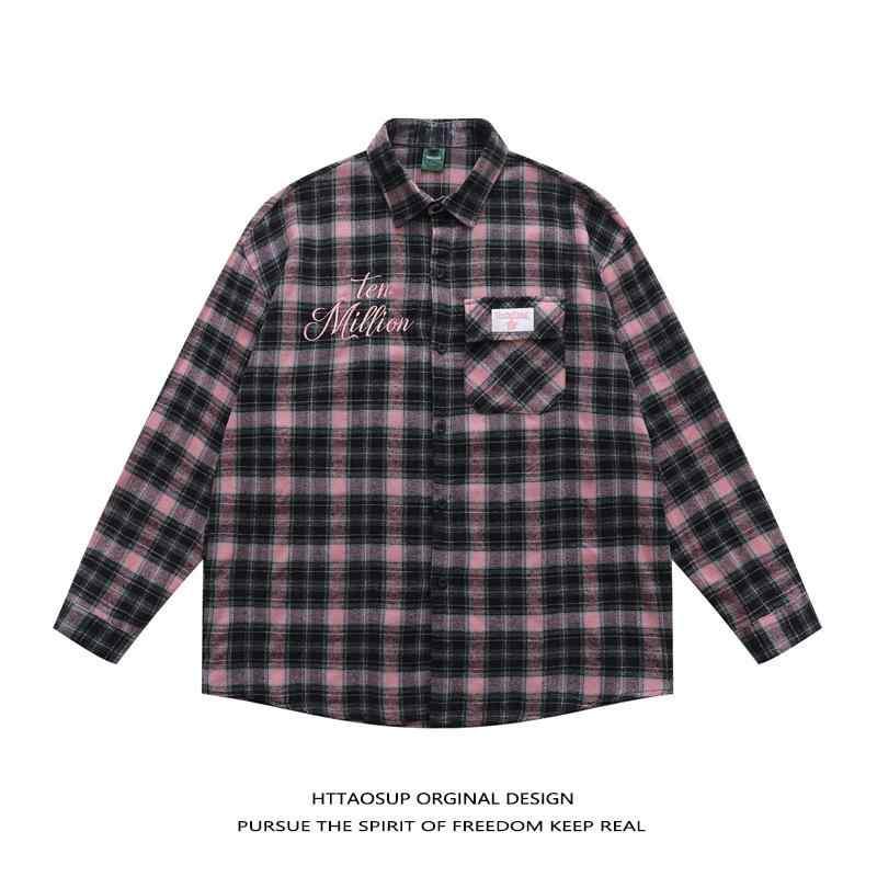 シャツ メンズ 男性用 格子柄 コットン混紡 長袖 トップス カジュアルシャツ 普段使い 羽織り ライトアウター