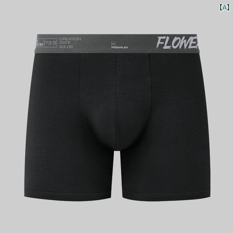 メンズ ボクサーパンツ 男性用 下着 綿 スポーツ トレーニング 防磨 大尺寸 膝上丈 ブラック ネイビー ..