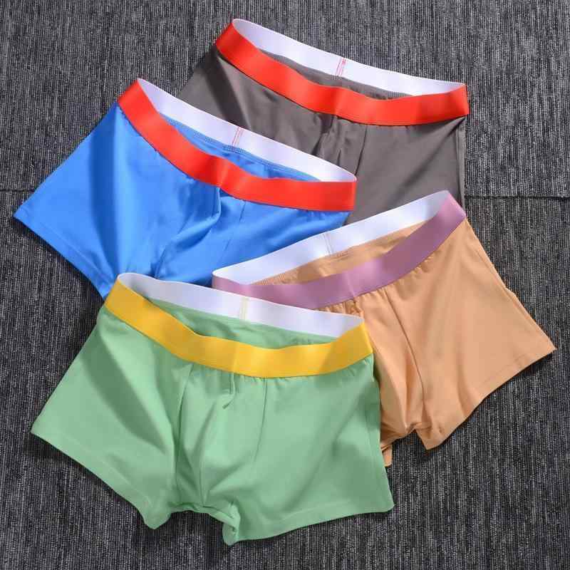 パンツ メンズ 男性用 ボクサーパンツ 綿 ニット 無地 通気性 中厚手 M L XL XXL 深灰 ブルー 青 グリーン カーキ オレンジ