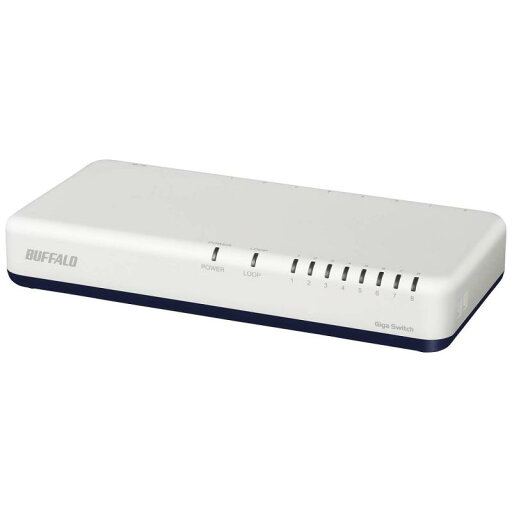 バッファロー BUFFALO Giga対応 プラスチック筐体 電源内蔵 8ポート LSW6-GT-8NP/WH ホワイト スイッチングハブ マグネット 壁掛け設置対応 バッファロー BUFFALO Giga対応 プラスチック筐体 電源内蔵 8ポート LSW6-GT-8NP/WH ホワイト スイッチングハブ マグネット 壁掛け設置対応