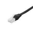 バッファロー BUFFALO ツメの折れないLANケーブル モデム用 カテゴリ6a ストレート フラットタイプ ブラック BSLS6AFU50BK(3)