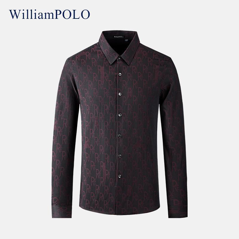 シャツ メンズ 長袖 ポロシャツ トップス コットン混紡 通気性 形態安定 ビジネス カジュアル 春秋 ダークレッド ブルー