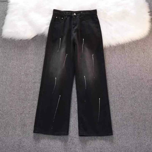 ジーンズ メンズ デニムパンツ ワイドレッグ ストレート ゆったり ブラック ヴィンテージ加工 ウォッシュ加工 カジュアル アメカジ ジーパン ジーンズ メンズ デニムパンツ ワイドレッグ ストレート ゆったり ブラック ヴィンテージ加工 ウォッシュ加工 カジュアル アメカジ ジーパン