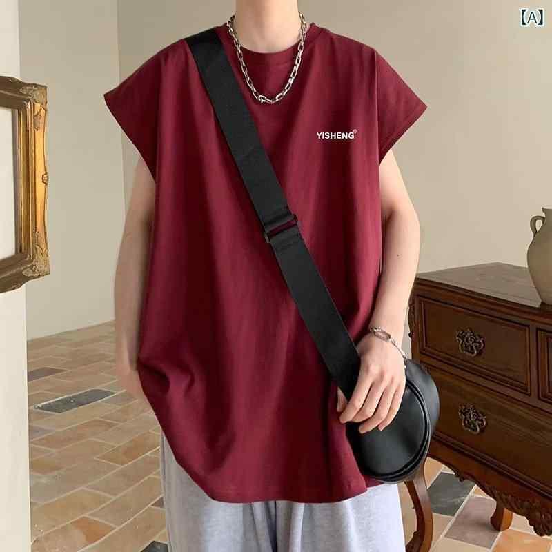 タンクトップ メンズ 男性用 酒 красный спортивный Винтажный レトロ アルファベット логотип принт ..