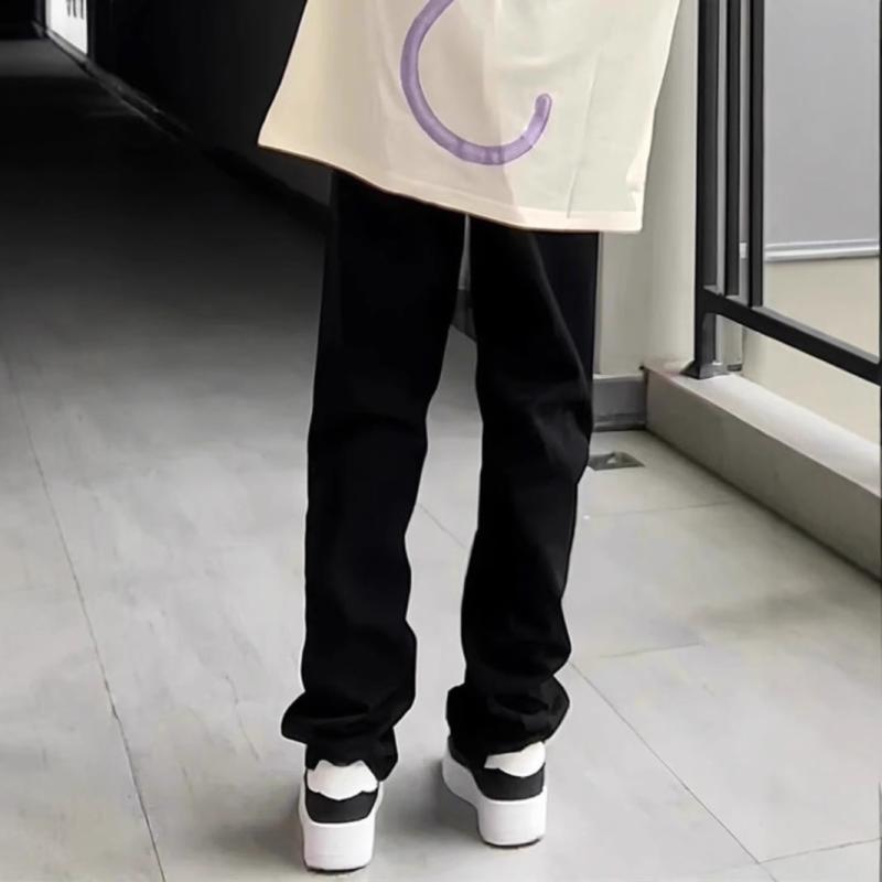 ジーンズ メンズ ローライズ ブラック デニムパンツ ストレート カジュアル ジーパン 男性用 長ズボン 綿 秋(x2)