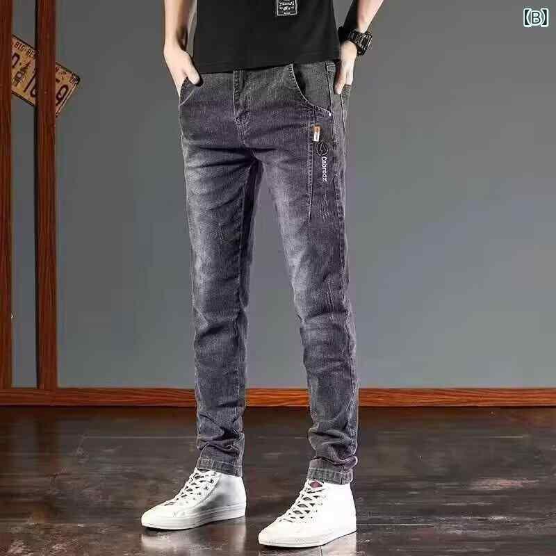 デニム メンズ ジーパン ストレート 伸縮性 ウォッシュ加工 ジーンズ ズボン 普段使い カジュアル ブラック グレー 28 29 30 31 32 33 34 36 四季