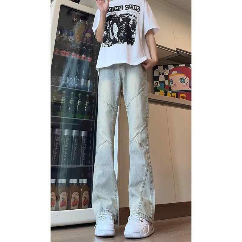 デニム メンズ ジーンズ ジーパン ストレート スリム スキニー 美脚 接触冷感 ウォッシュ加工 古着風 クラッシュ ダメージ ブリーチ M L XL 2XL ...