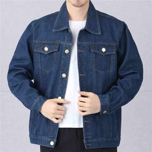 ジャケット メンズ 男性用 デニムジャケット ワークジャケット ブルゾン 襟付き コットン ゆったり 大きめサイズ 普段使い カジュアル 深青 浅青 黒 ジャケット メンズ 男性用 デニムジャケット ワークジャケット ブルゾン 襟付き コットン ゆったり 大きめサイズ 普段使い カジュアル 深青 浅青 黒