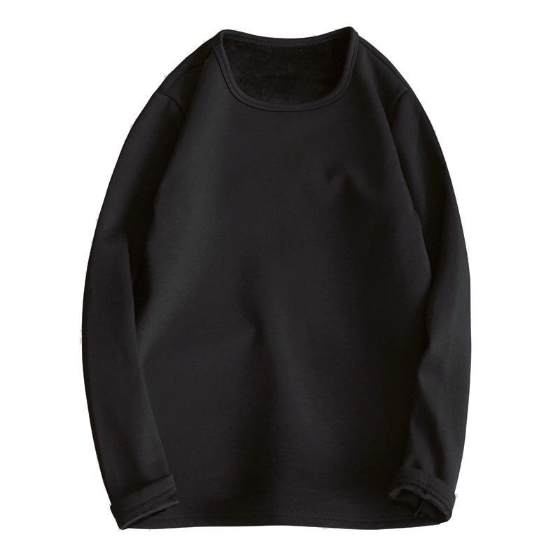 Tシャツ メンズ 長袖 裏起毛 あったか インナー トップス カットソー スリムフィット 無地 ポリエステル 秋冬 Vネック クルーネック 白 紺 赤 グレー 黒