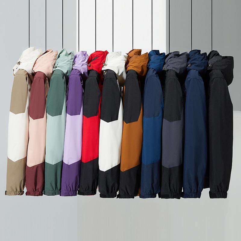 マウンテンパーカー 男女兼用 取り外し可能 2点セット 防風 防水 アウトドア アウターウェア カーキ 土..