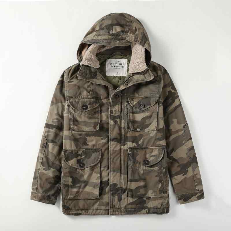 ジャケット 男性用 綿 中綿 アメカジ ミリタリースタイル カジュアル 秋冬 厚手 コットン アウター フ..