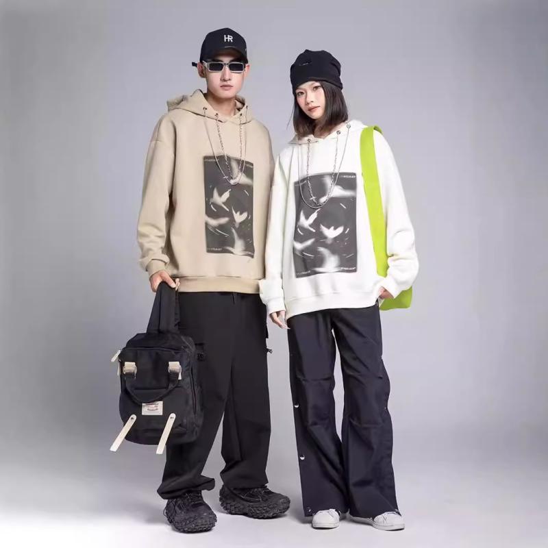 パーカー メンズ 秋物 コットン混紡 長袖 プルオーバー フード付き ゆったり カジュアル スポーティー ..