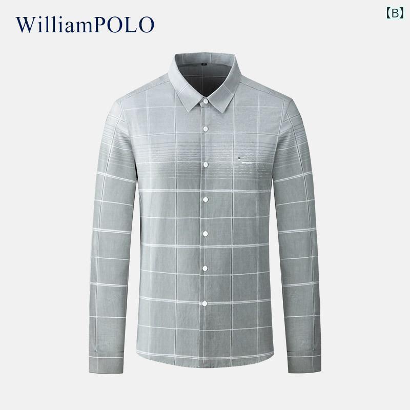 シャツ メンズ 男性用 長袖 コットン 格子柄 形態安定 普段使い 部屋着 グレー グリーン M L XL XXL XXXL